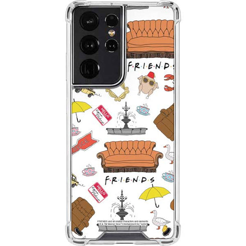 Warner Bros Classic FRIENDS Icons Galaxy S21 Ultra 5G Clear Case